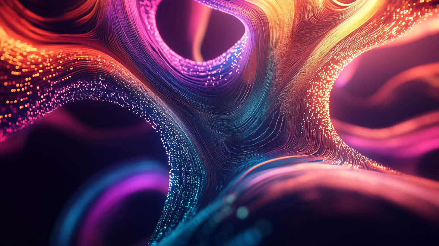 An abstract fractal decision tree.