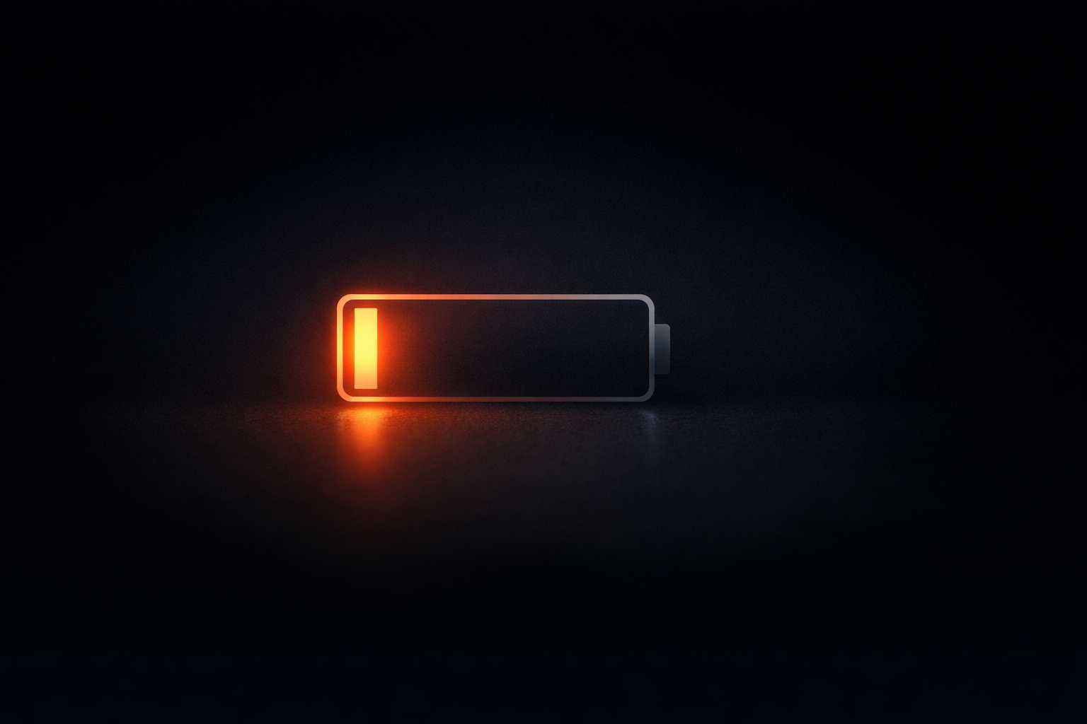 A battery running low.