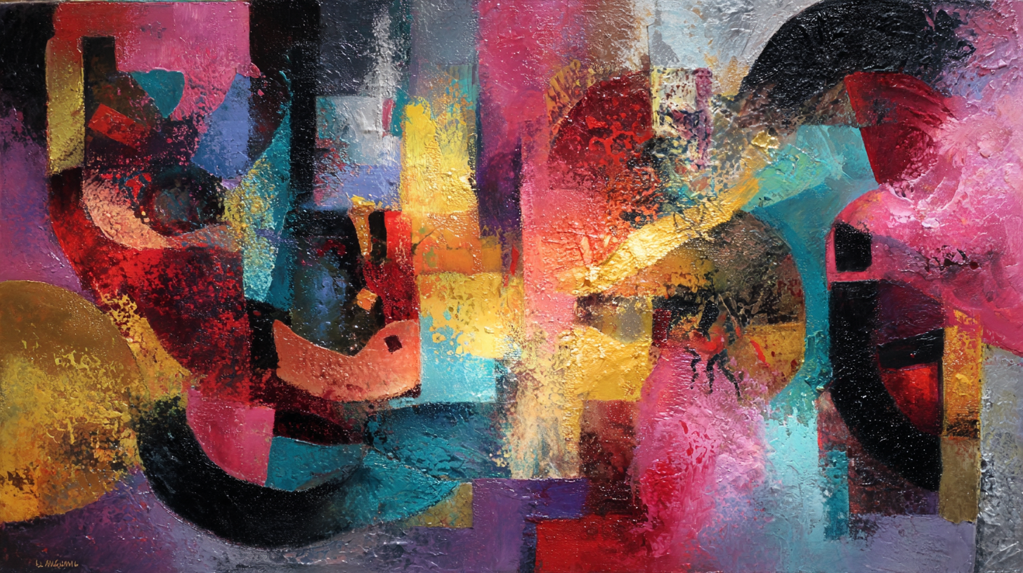 Abstract image of rich paint colors.